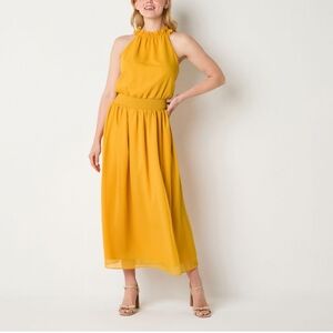 Worthington XL yellow fit and flare dress
